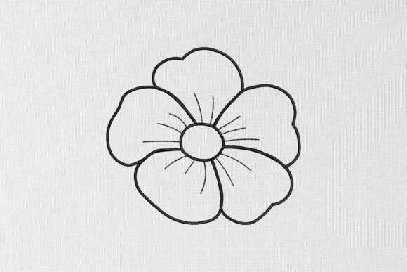 Flower Line Art: A Seasonal Embroidery Staple